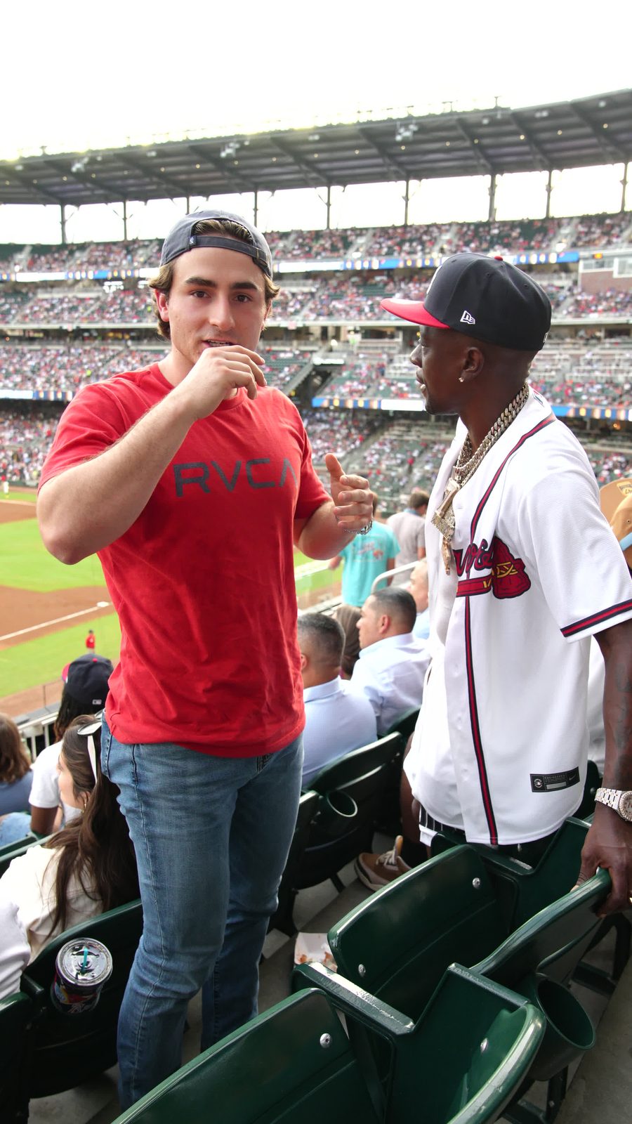 Daniel with Boosie at a Braves game